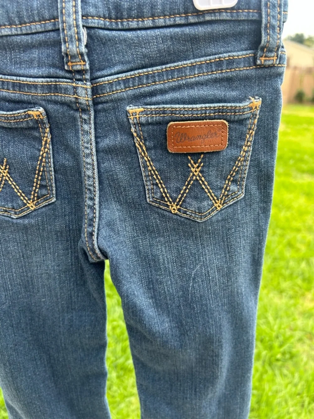 Wrangler Kids Dark Blue Stretch Denim Jeans